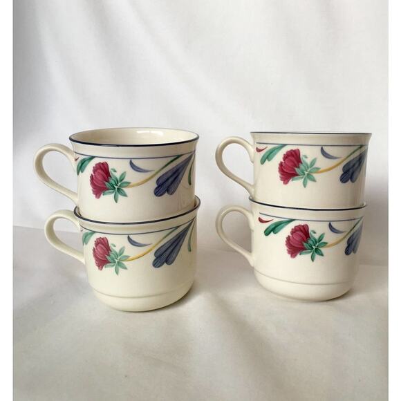 Lenox POPPIES ON BLUE Tea Cup (4 Four) Made in USA (eV 3) - Picture 6 of 9